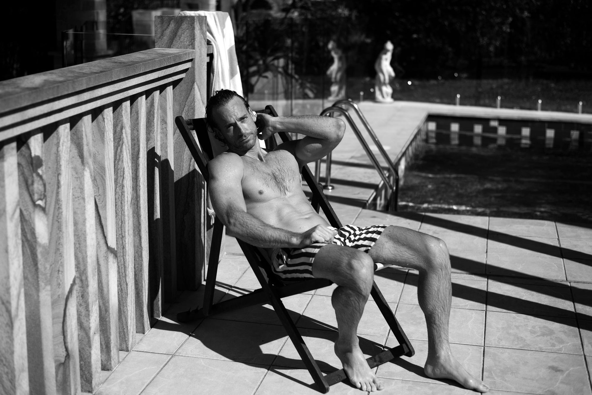 Cassius Drake — on a sun lounger